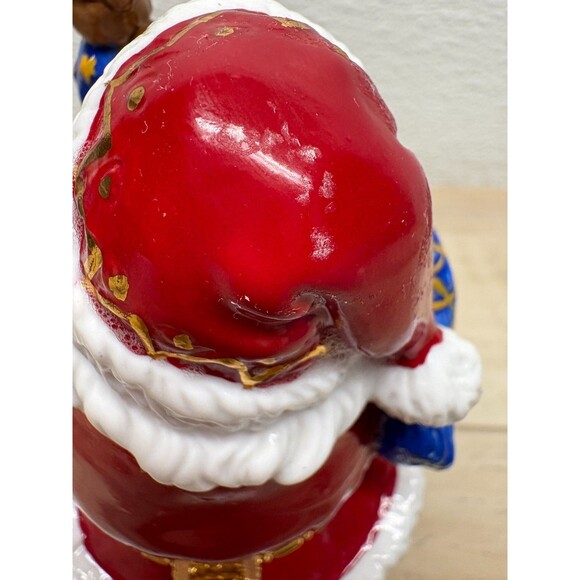 Traditions Porcelain Hand Painted Trinket Box Santa With Toys - Picture 5 of 15
